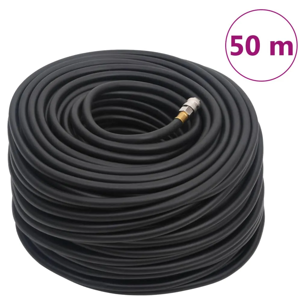 vidaxl hibridno zračno crijevo crno 0,6 " 50 m od gume i pvc-a - slika 1