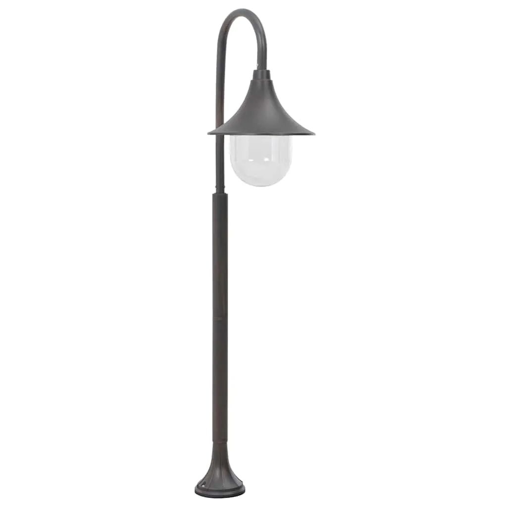 vidaXL Vrtna stupna svjetiljka od aluminija E27 120 cm brončana - Venlo