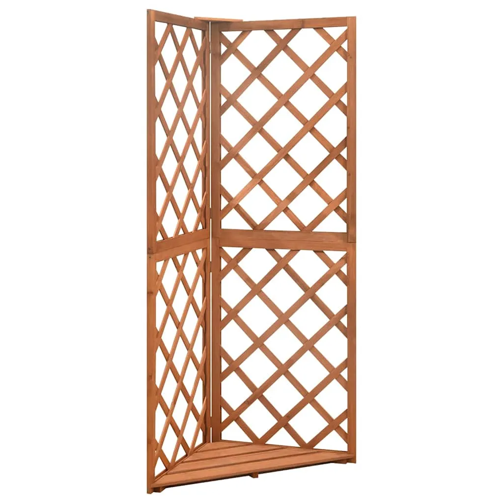 vidaXL Kutna rešetka 50 x 50 x 145 cm od masivne jelovine - Venlo