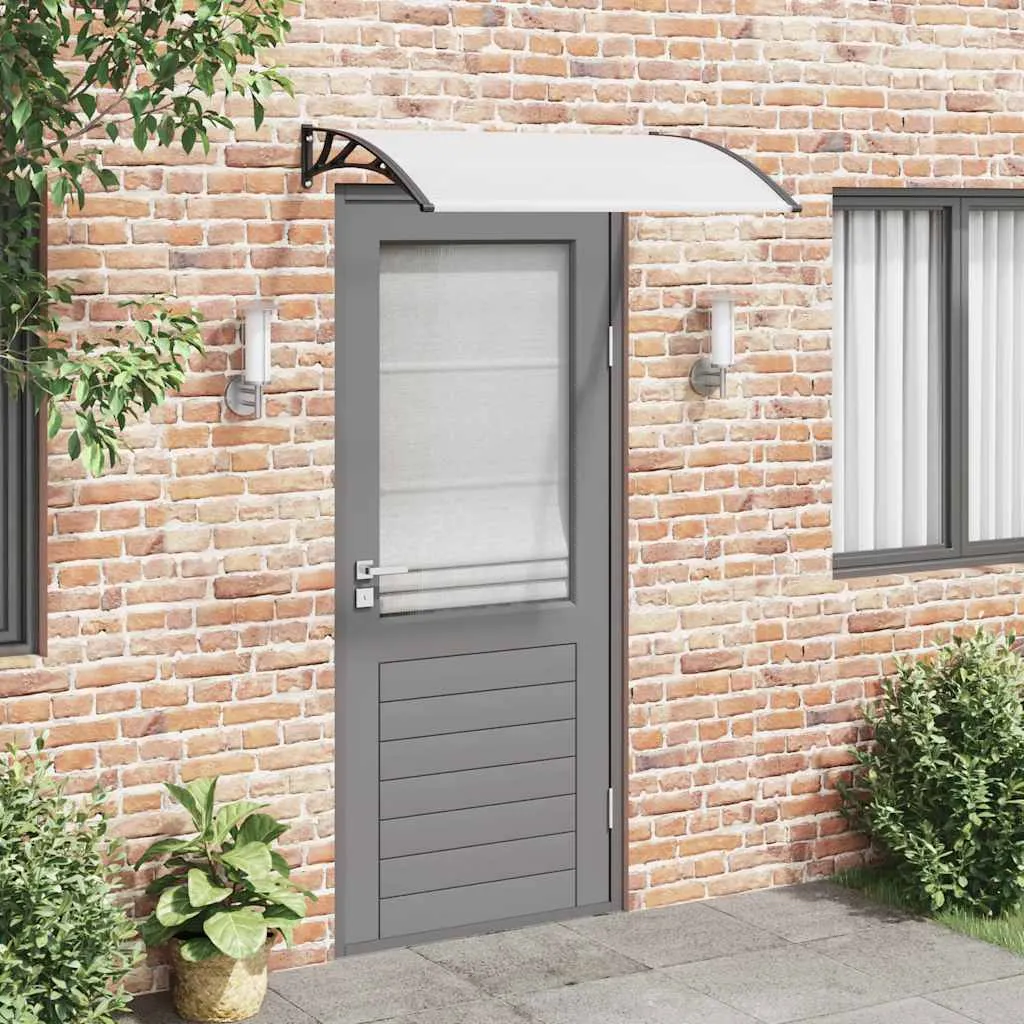 vidaXL Nadstrešnica za vrata crna i prozirna 120 x 75 cm PC - Venlo