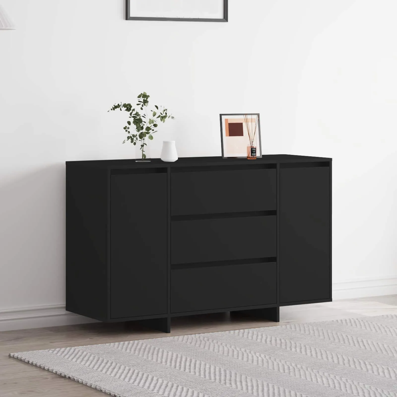 vidaXL Kreveta Crna 120 x 41 x 75 cm Konstruirano drvo - Venlo