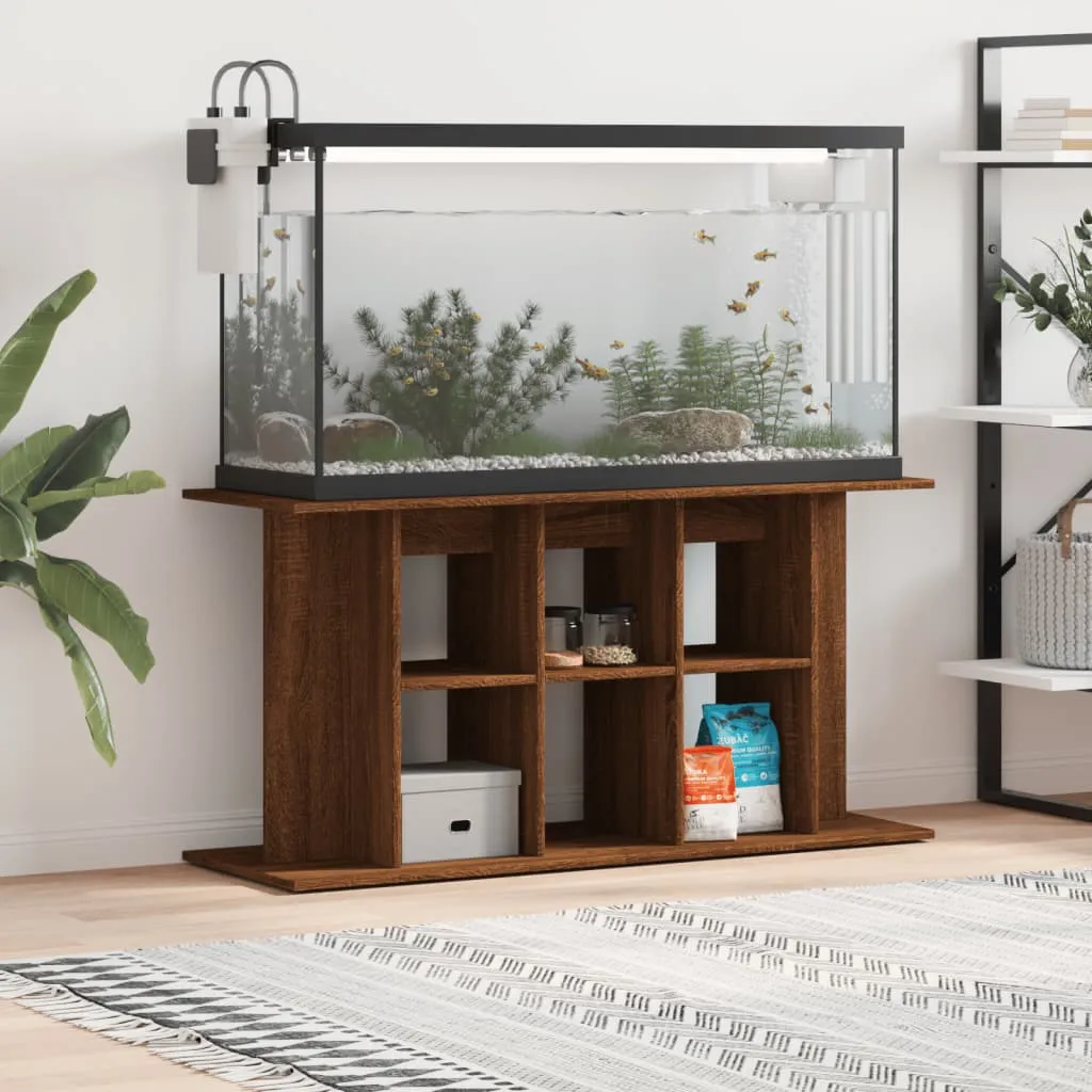 vidaxl stalak za akvarij boja hrasta 120x40x60 cm konstruirano drvo - slika 1