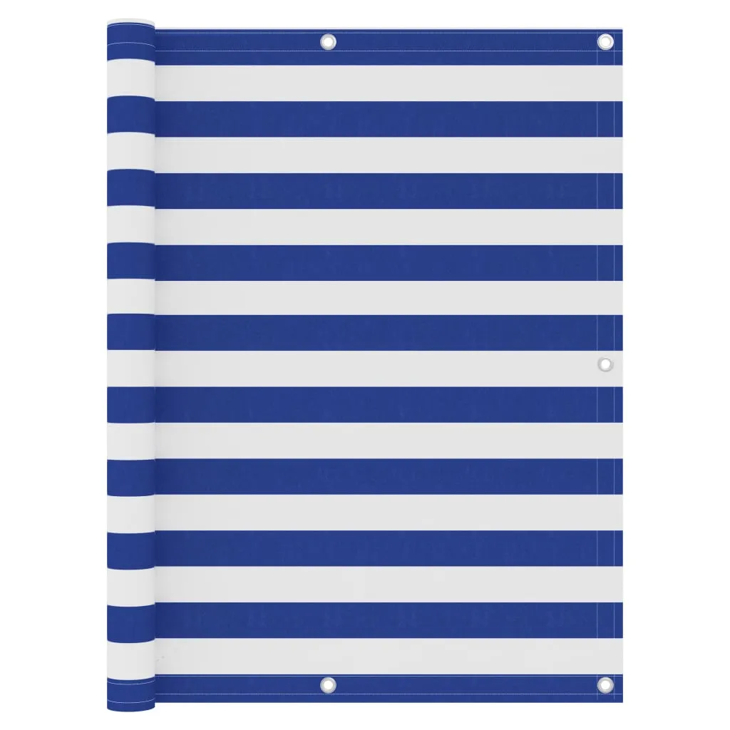 vidaXL Balkonski zastor bijelo-plavi 120 x 600 cm od tkanine Oxford - Venlo