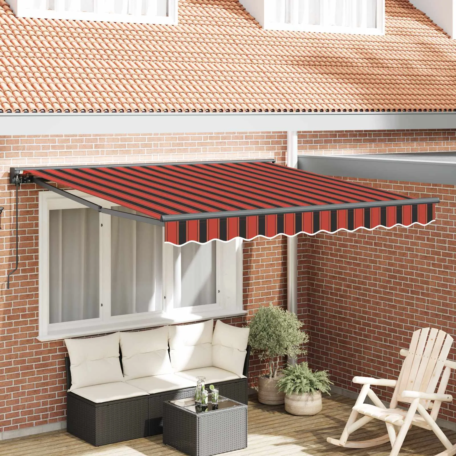 vidaXL Okvir tende Narančasta i Crna 300 x 250 cm - Venlo