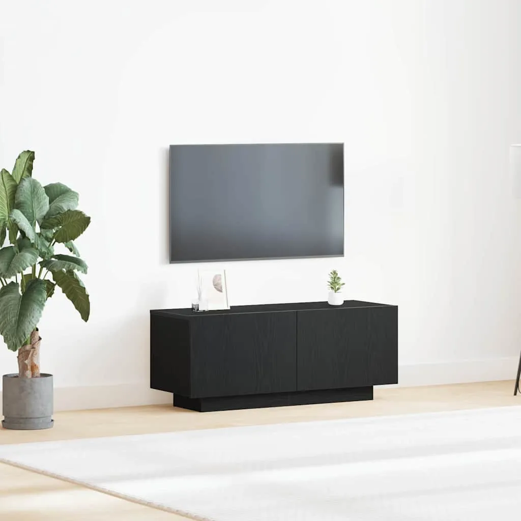 vidaXL TV ormar 100 x 35 x 40 cm Crni hrast Konstruirano drvo - Venlo