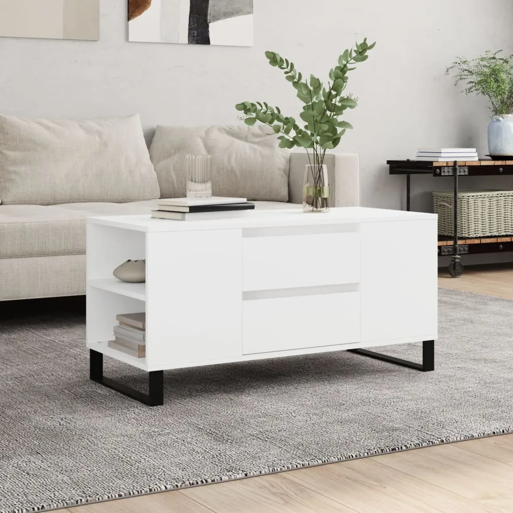 vidaXL Stolić za kavu bijeli 102 x 44,5 x 50 cm od konstruiranog drva - Venlo