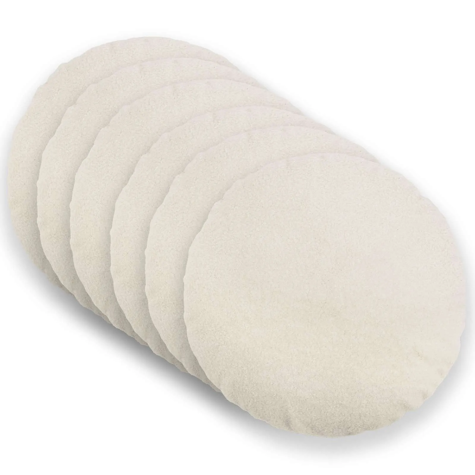 vidaxl presvlaka za jastuk 6 pcs heerlen krem ø 30 cm bouclé - slika 1