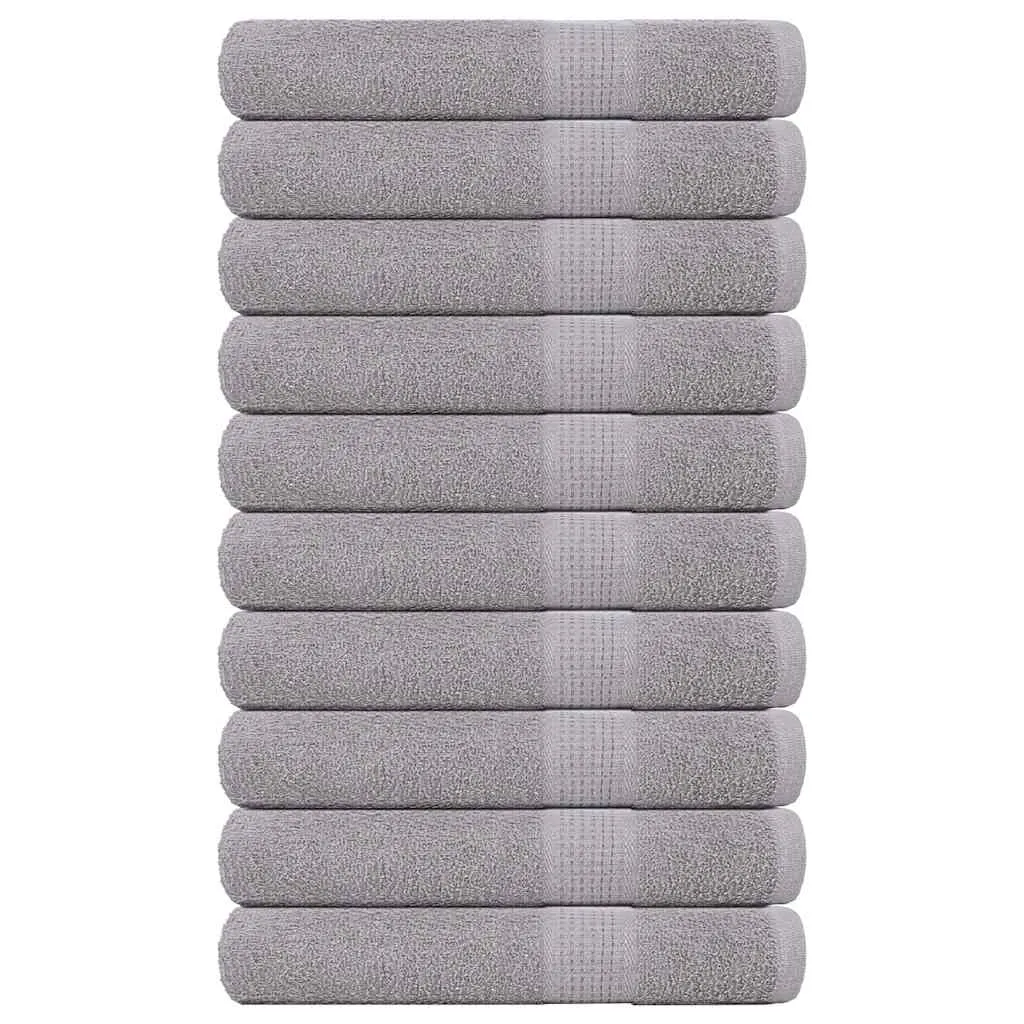 vidaxl ručnici frogn 10 kom sivi 100x200 cm 360 g/m² - slika 1