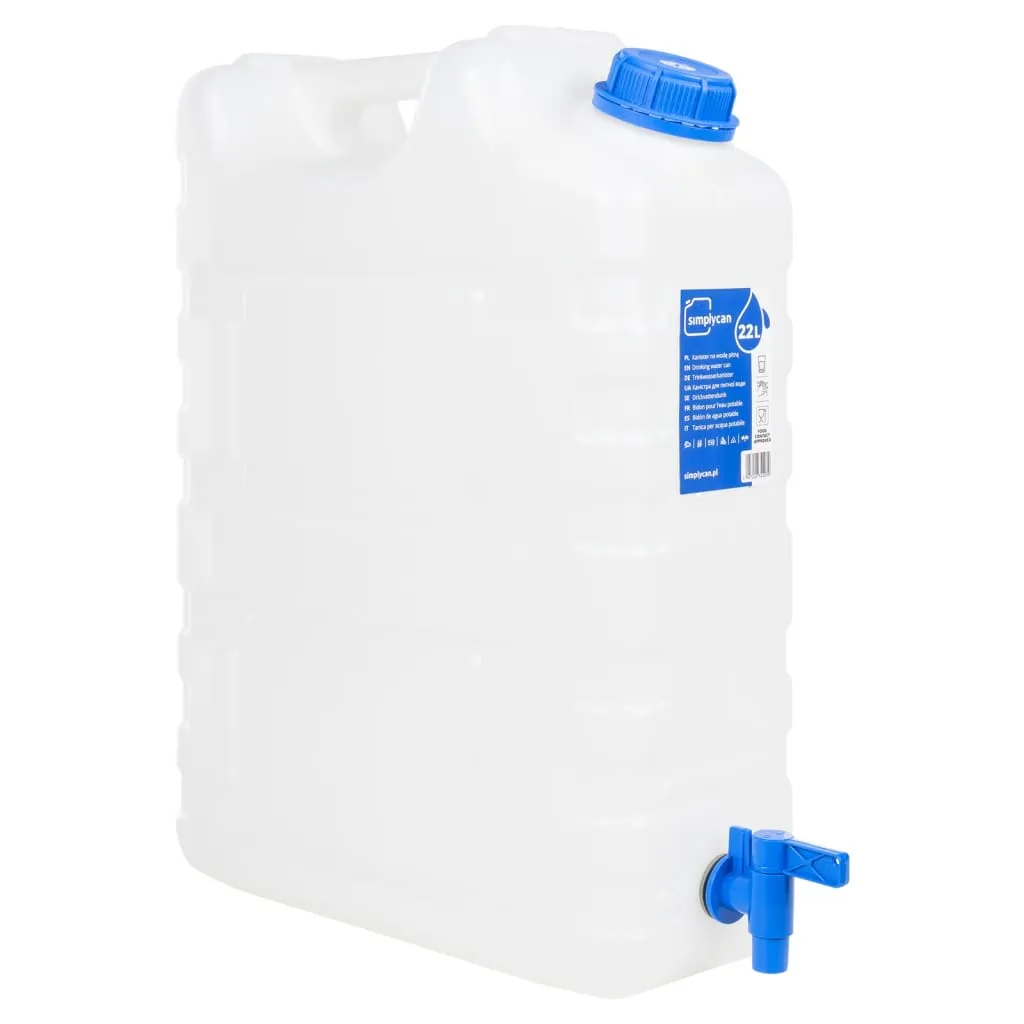 vidaxl spremnik za vodu sa slavinom prozirni 20 l plastični - slika 1