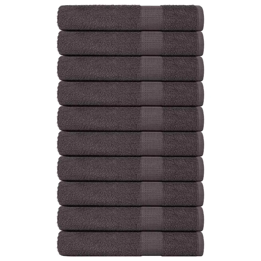 vidaxl ručnici frogn 10 kom antracit 100x200 cm 360 g/m² - slika 1