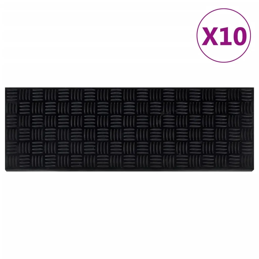 vidaxl gazišta za stepenice 10 kom 25 x 75 cm gumena - slika 1
