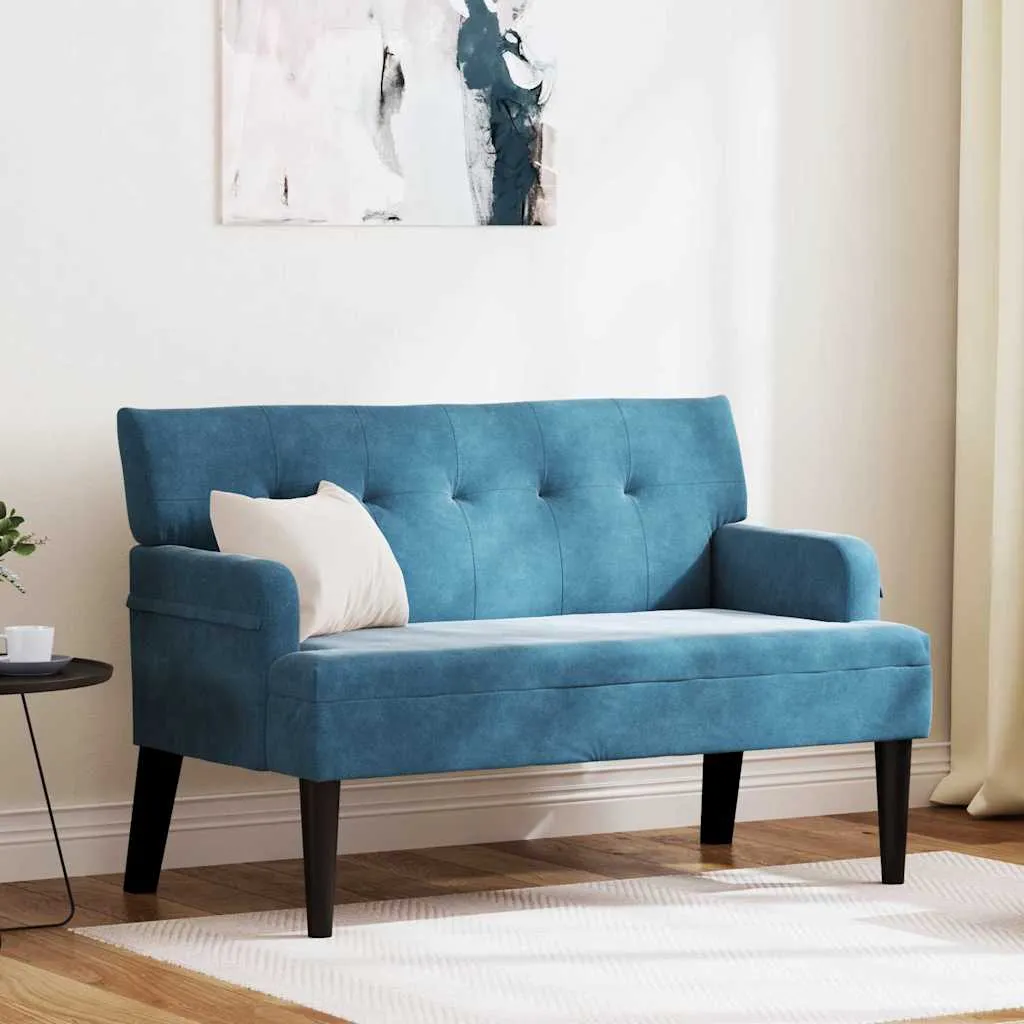vidaXL Chesterfield klupa Plava 112 x 65,5 x 75 cm Baršun - Venlo
