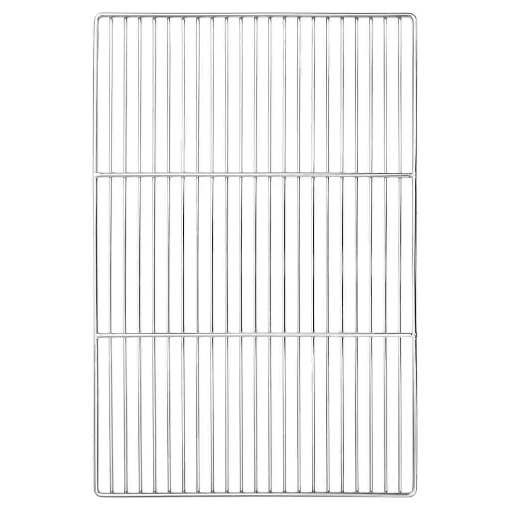 vidaxl rešetka za roštilj 60 x 40 cm nehrđajući čelik srebrna - slika 1