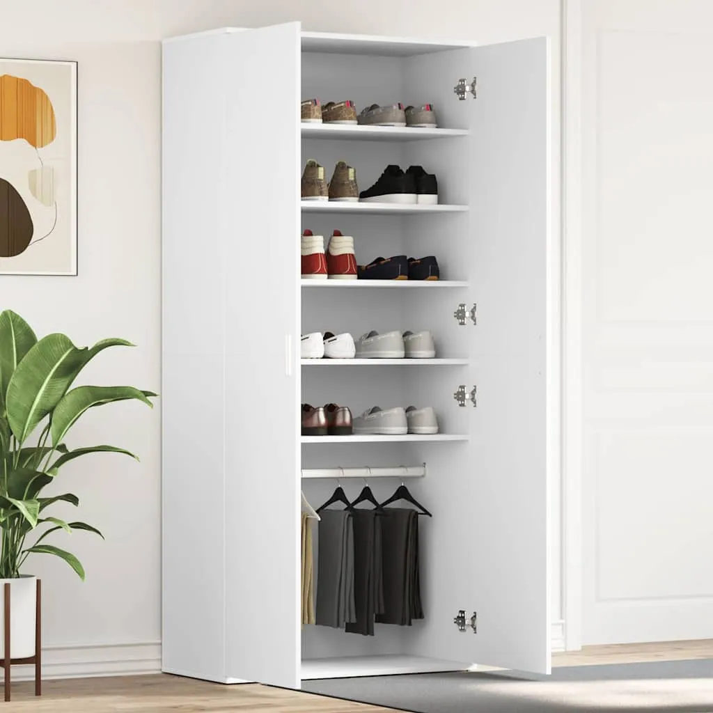 vidaXL Ormar za cipele 80 x 39 x 178 cm Konstruirano drvo Bijelo - Venlo