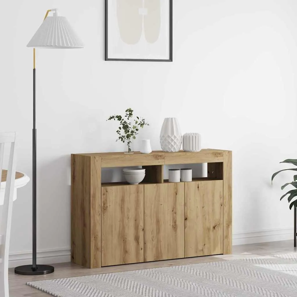 vidaXL Kreveta Umjetnički hrast 116 x 30 x 75 cm Konstruirano drvo - Venlo