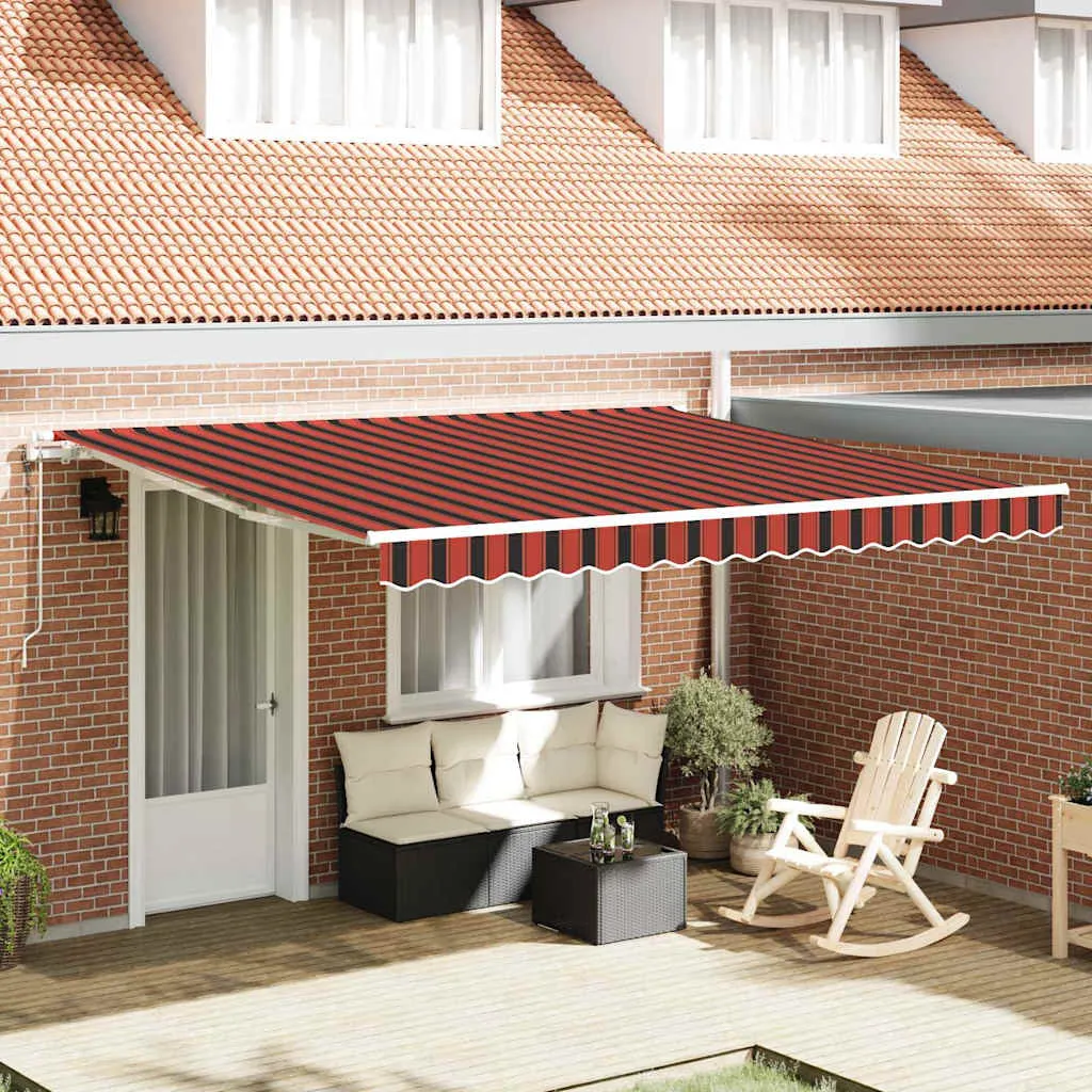 vidaXL Povlačivi tende narančasta i smeđa 400 × 350 cm - Venlo