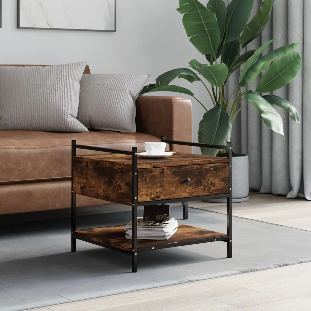 vidaXL Stolić za kavu boja hrasta 50 x 50 x 50 cm konstruirano drvo - Venlo