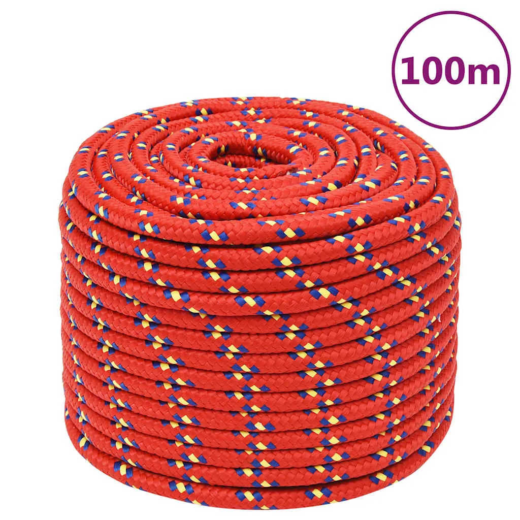 vidaxl brodski konop crveni 14 mm 100 m od polipropilena - slika 1