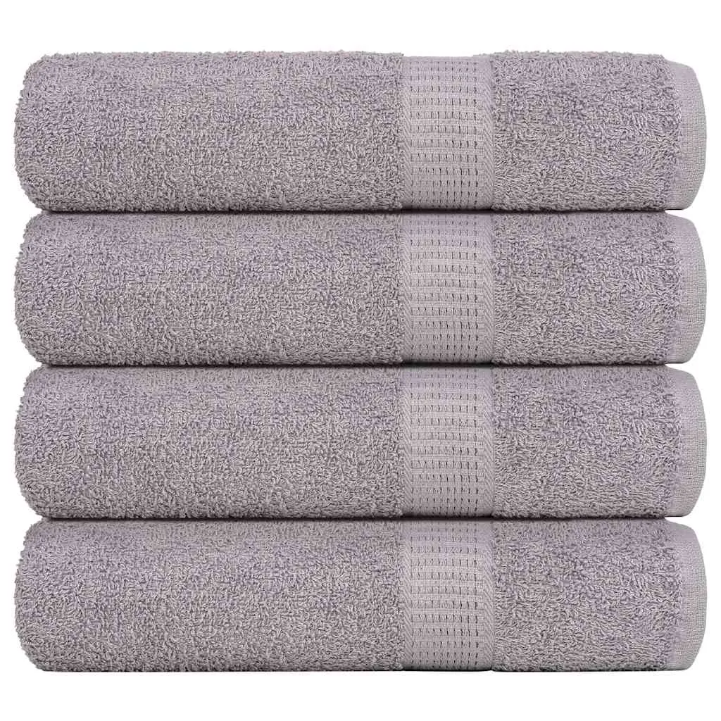 vidaxl ručnici za tuširanje frogn 4 kom sivi 70x140 cm 360 g/m² - slika 1