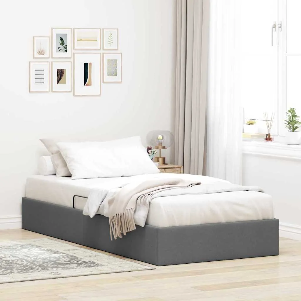 vidaXL Krevet s od storage s pohranom Tamnosiva 203 x 100 cm Tkanina - Venlo