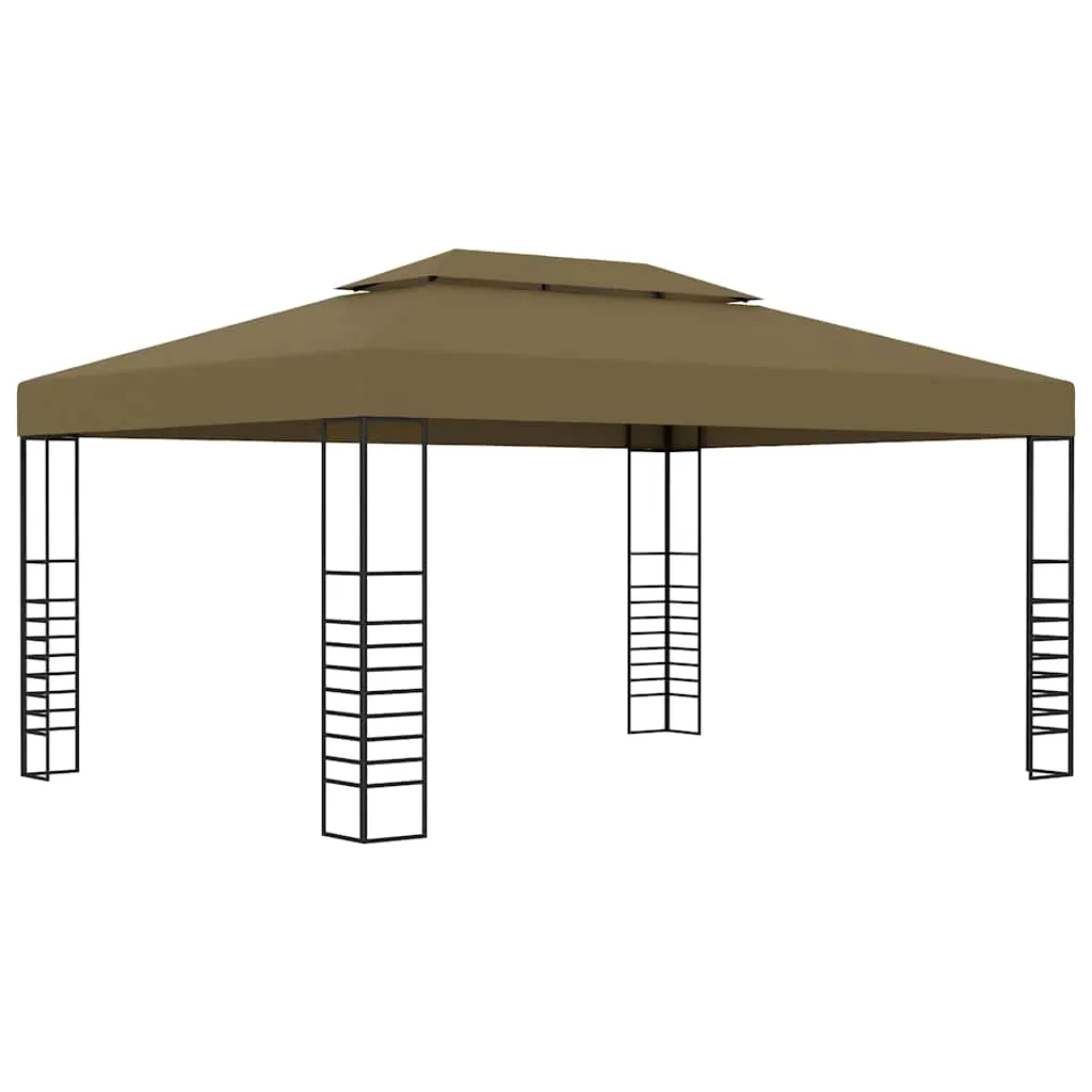 vidaXL Sjenica 3 x 4 m smeđe-siva 180 g/m² - Venlo