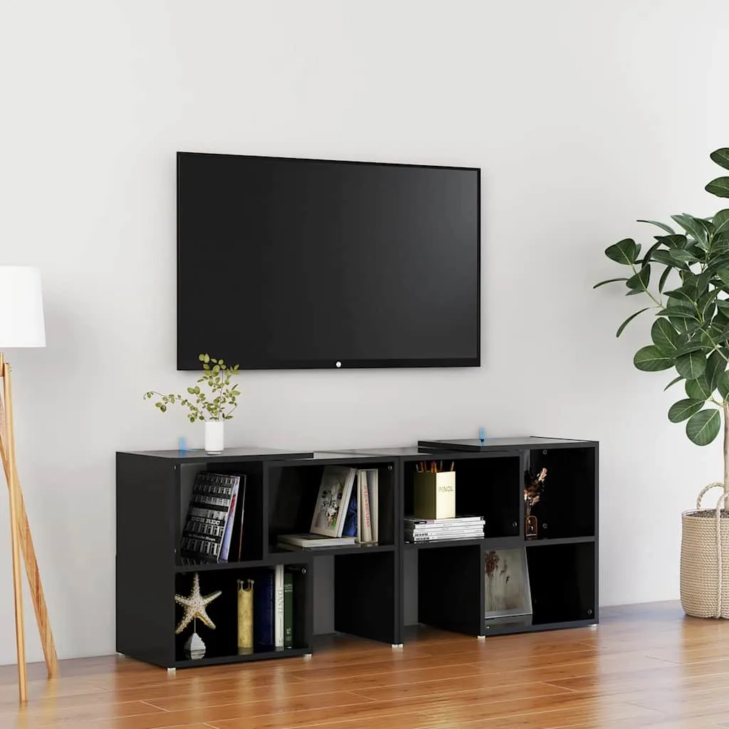 vidaXL TV ormarić visoki sjaj crni 104 x 30 x 52 cm konstruirano drvo - Venlo