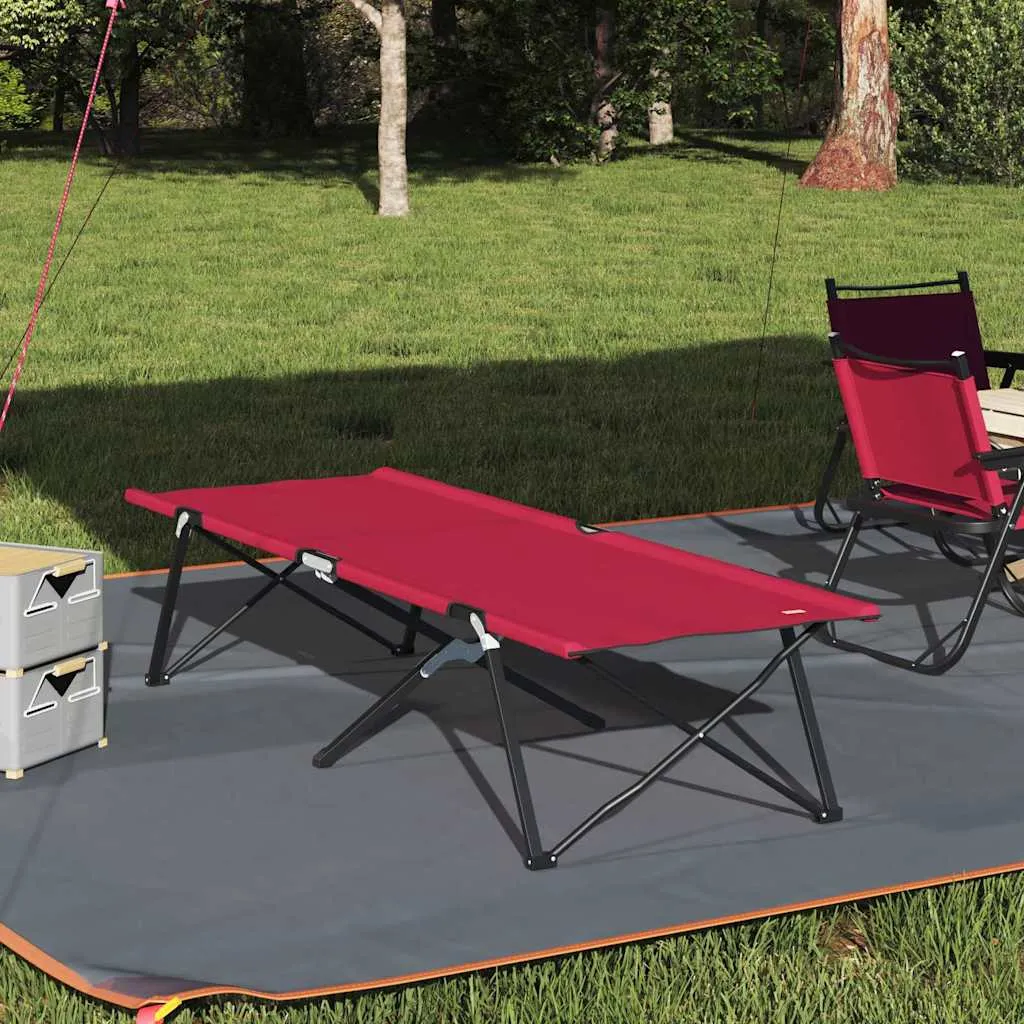 vidaxl sklopivi kamperski krevet crvena 206 x 76 x 74 cm - slika 1