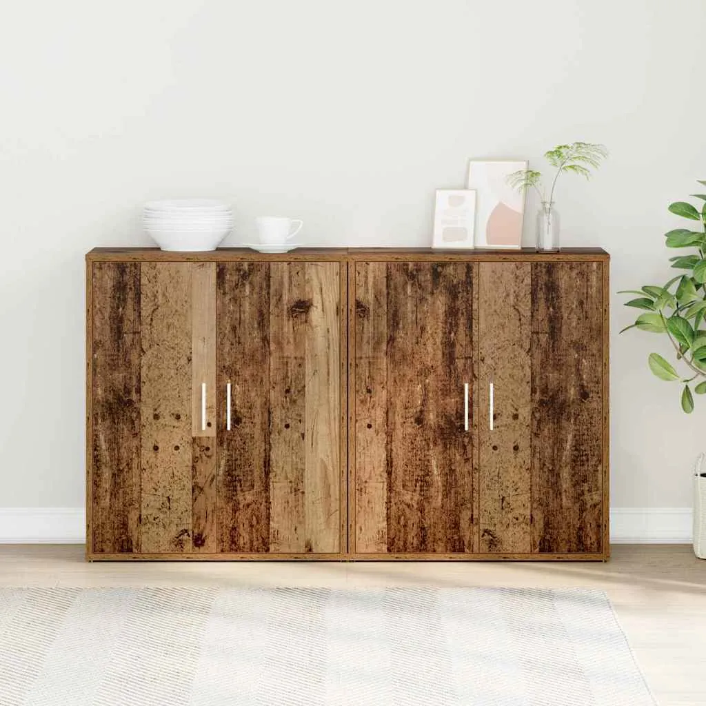 vidaXL Kreveta 2 kom. Staro drvo 60 x 31 x 70 cm Konstruirano drvo - Venlo
