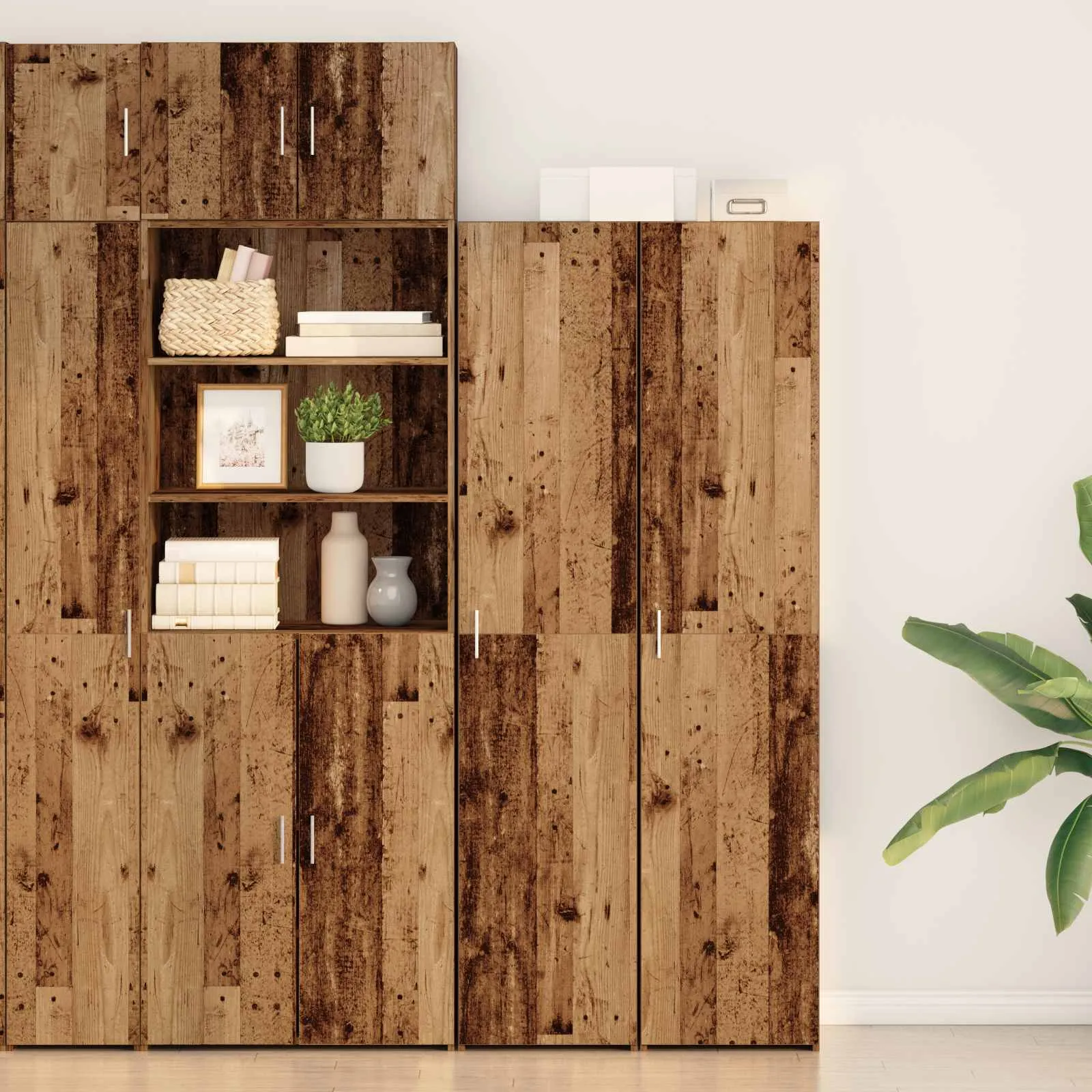 vidaXL Highboard Staro drvo 40 x 42,5 x 185 cm - Venlo