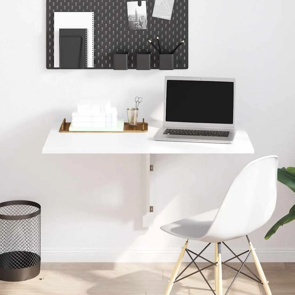 vidaXL Sklopivi zidni stolić bijeli 100 x 60 cm - Venlo