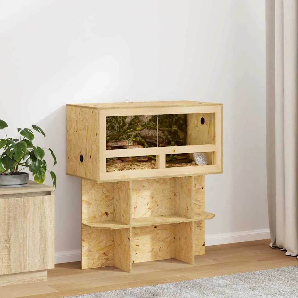 vidaxl terarij smeđa 80 x 40 x 90 cm osb - slika 1