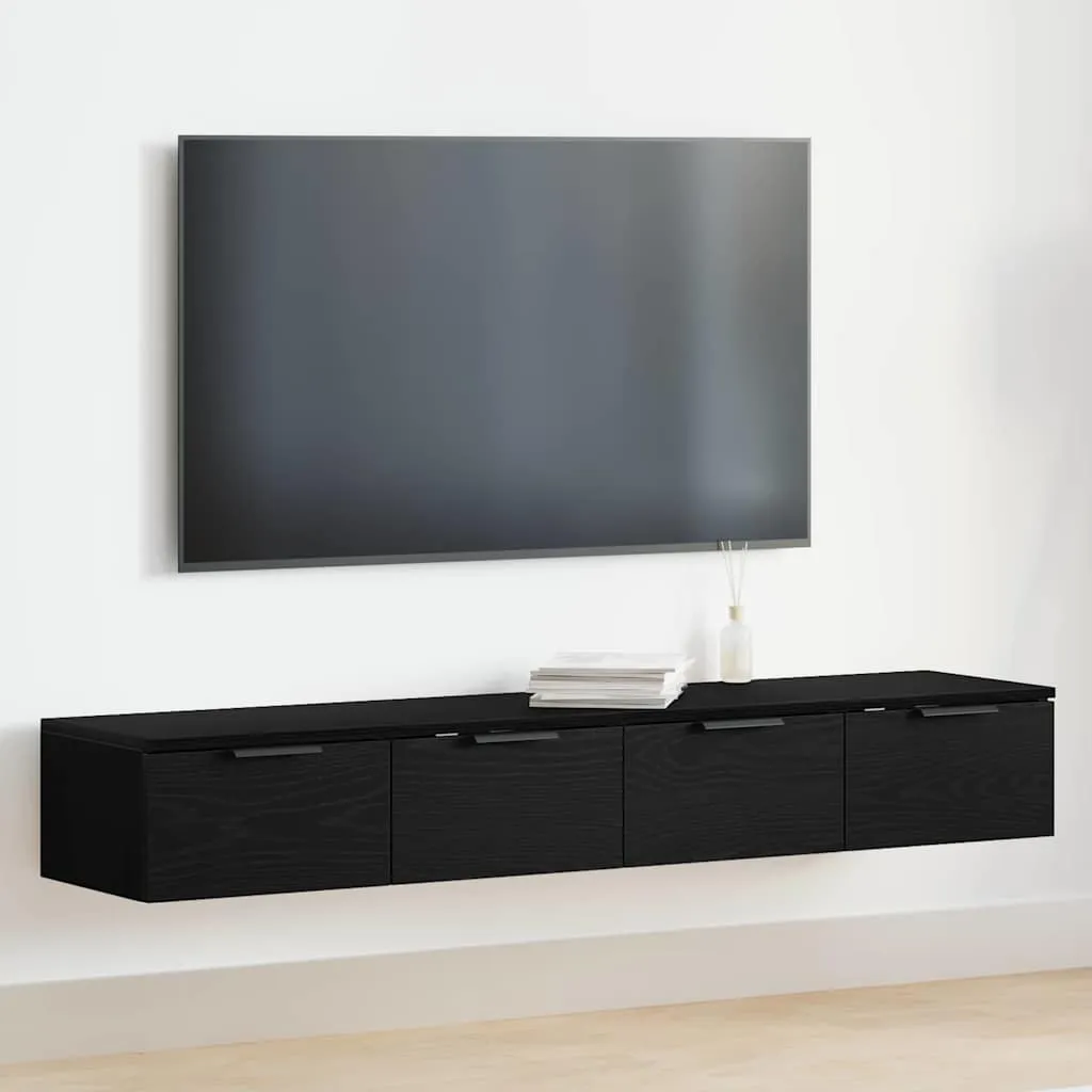 vidaXL Kabinetski zidni 2 kom. Crni hrast 68 x 30 x 20 cm - Venlo