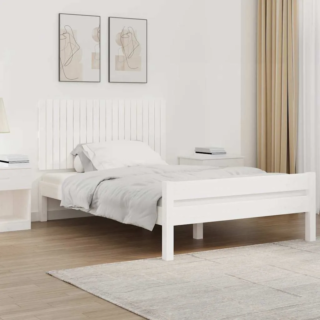 vidaXL Zidno uzglavlje bijelo 127,5x3x60 cm od masivne borovine - Venlo