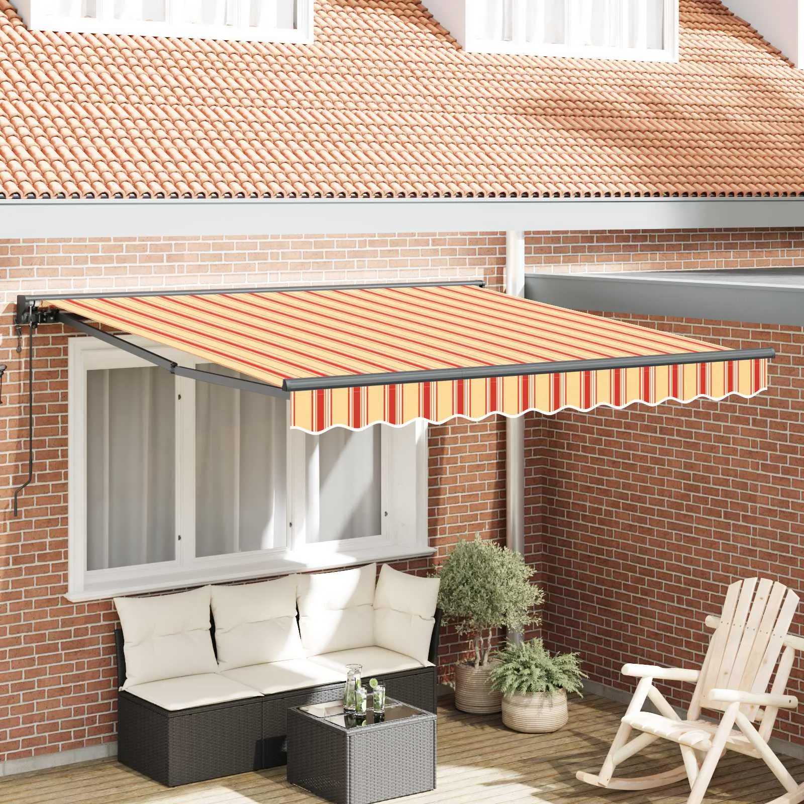 vidaXL Okvir tende Šareni 300 x 250 cm Poliester s PU premazom - Venlo
