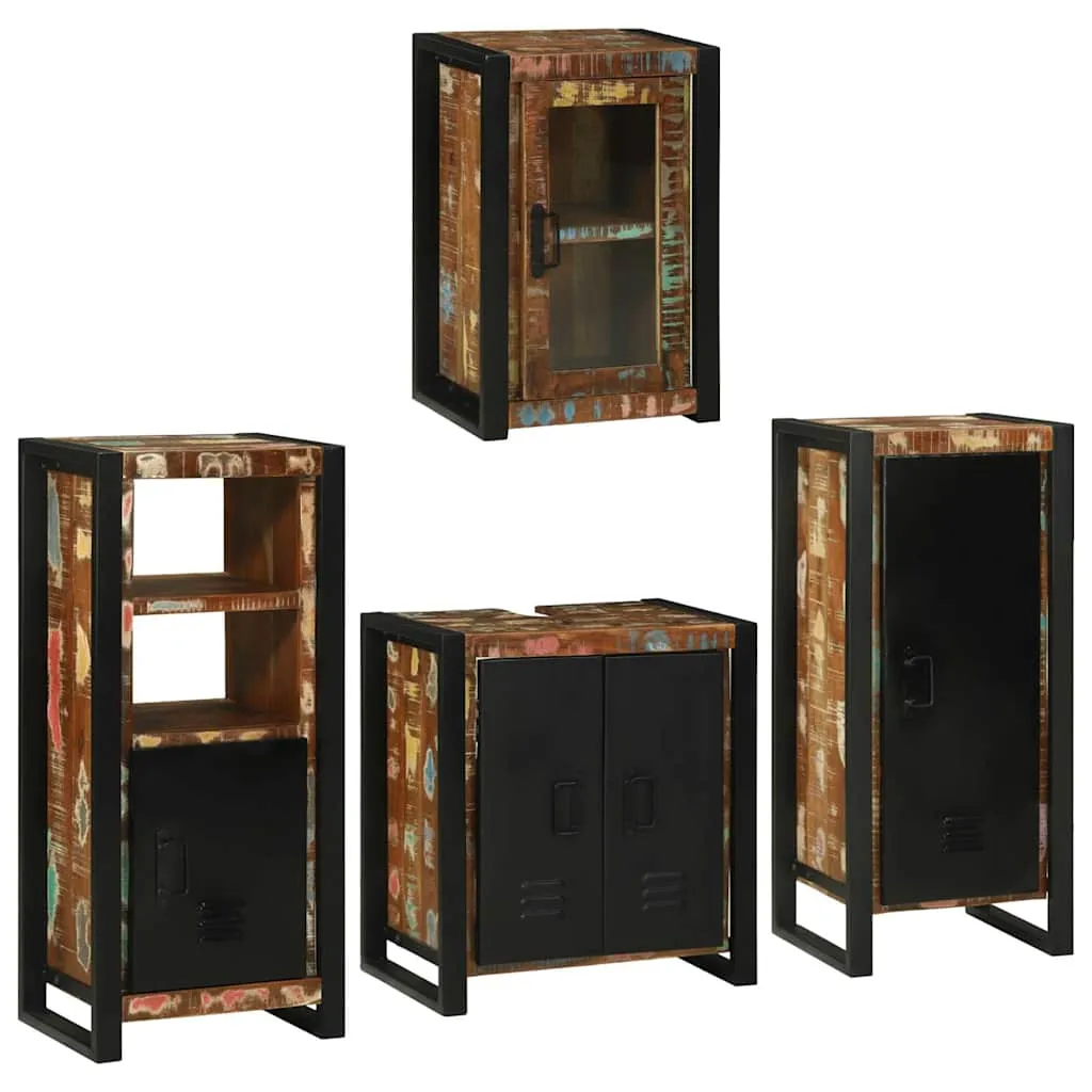 vidaXL Set namještaja za kupaonicu 4 kom. Šareni 55 x 35 x 60 cm - Venlo
