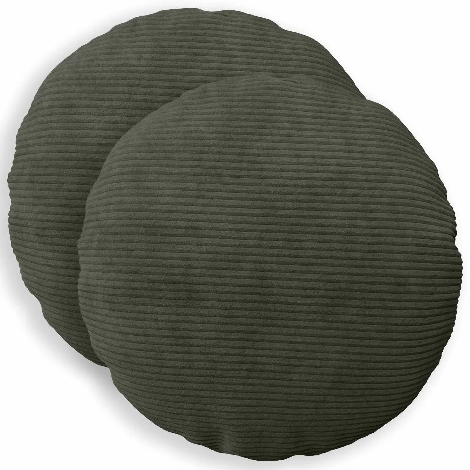 vidaxl presvlaka za jastuk 2 pcs heerlen antracit ø 30 cm kord - slika 1
