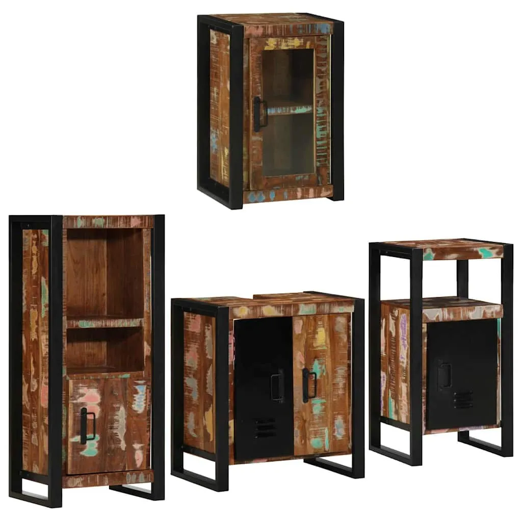 vidaXL Set namještaja za kupaonicu 4 kom. Šareni 55 x 35 x 60 cm - Venlo
