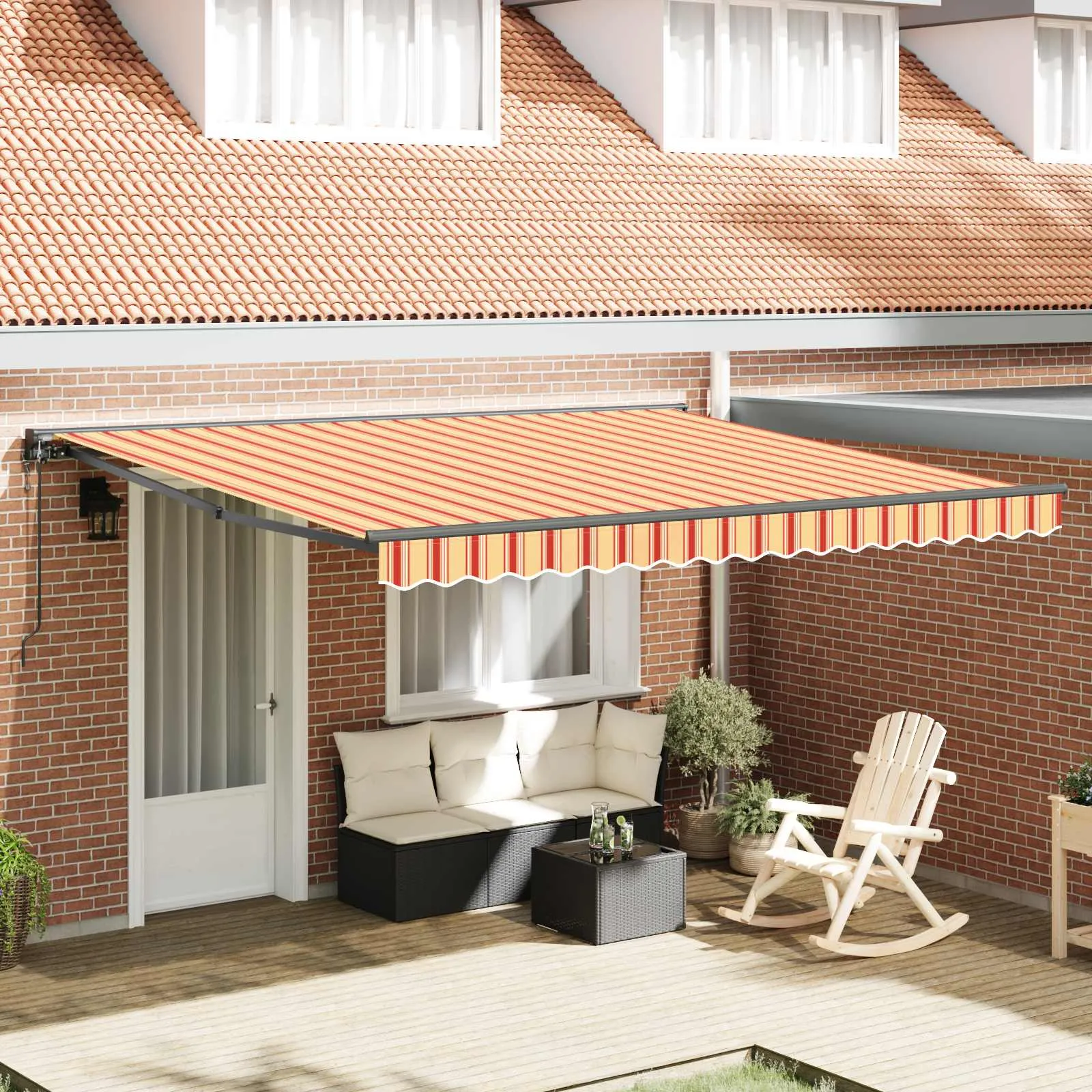 vidaXL Okvir tende Šareni 400 × 300 cm Poliester s PU premazom - Venlo