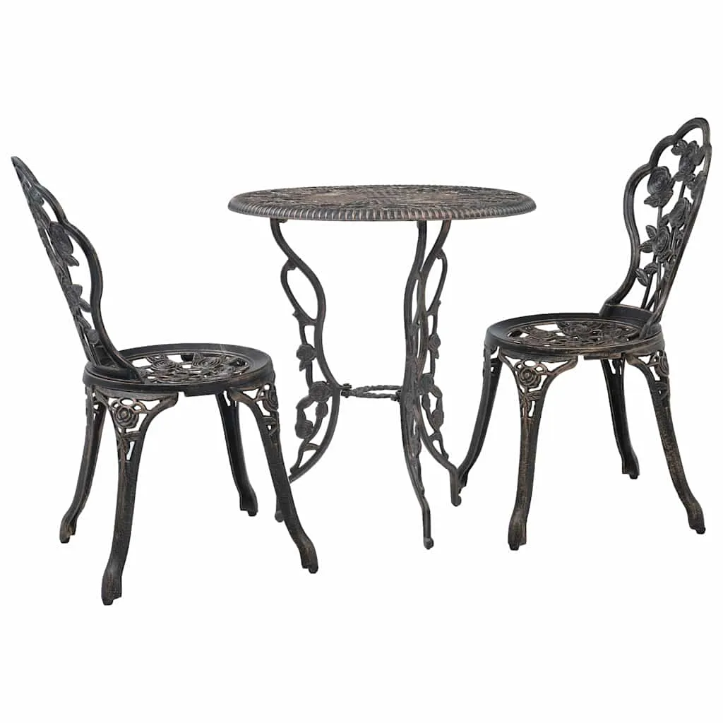 vidaXL 3-dijelni bistro set od lijevanog aluminija - Venlo