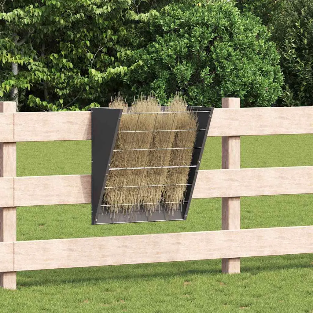 vidaxl viseća hranilica za sijeno crna 61 x 33 x 66 cm 5 kg - slika 1