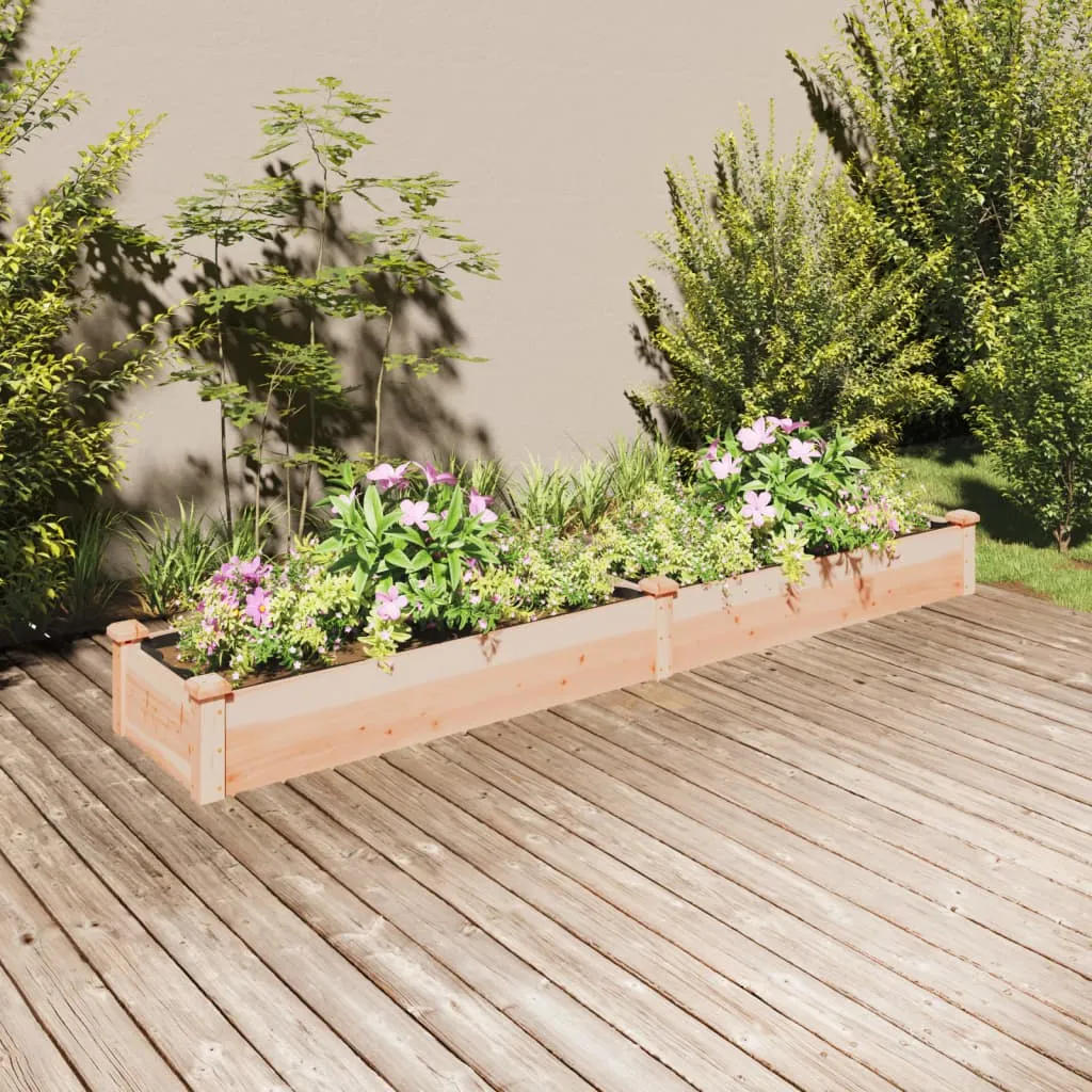 vidaXL Povišena vrtna gredica s oblogom 240x45x25 cm masivna jelovina - Venlo