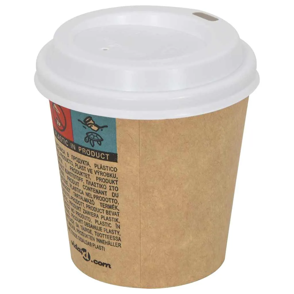 vidaxl papirnati poklopci za šalice za kavu ø60 mm 4 oz 1000 kom - slika 1