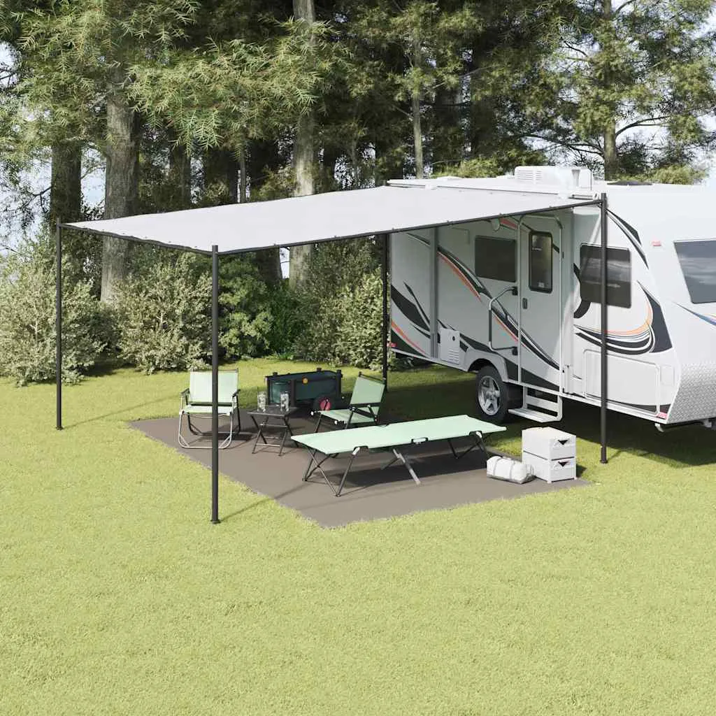 vidaxl teppi za šator svijetlo siva 500 × 300 cm polietilen - slika 1