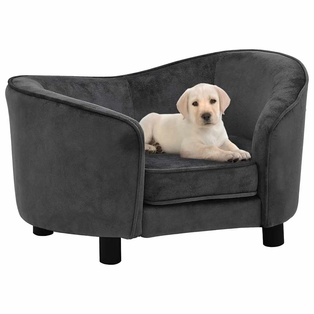 vidaxl sofa za pse tamnosiva 69 x 49 x 40 cm plišana - slika 1