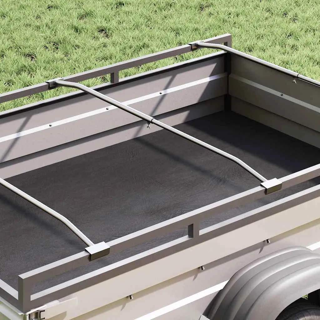 vidaXL Kuka za platna za prikolice 2 Srebrna 102-155 cm Aluminij - Venlo