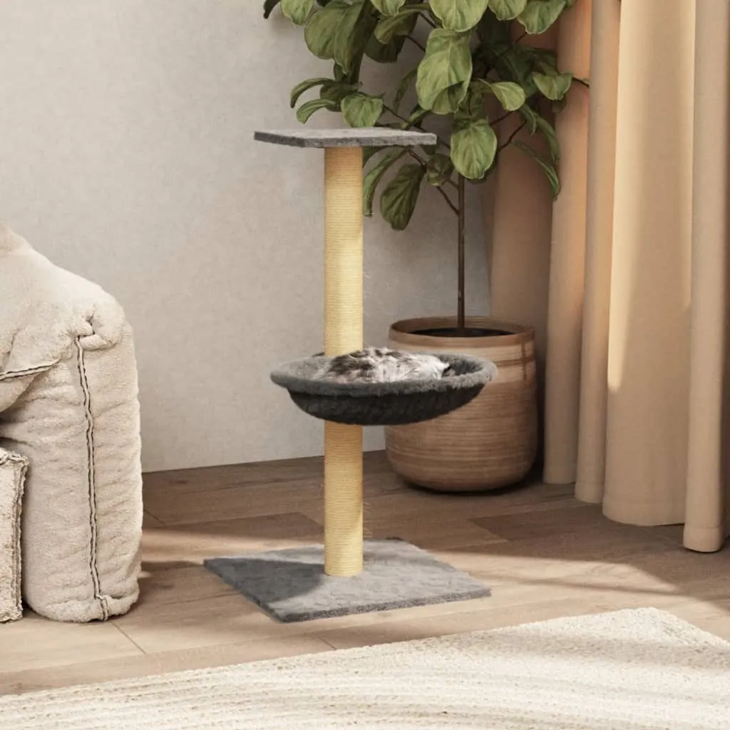 vidaxl penjalica za mačke sa stupom za grebanje svjetlosiva 74 cm - slika 1