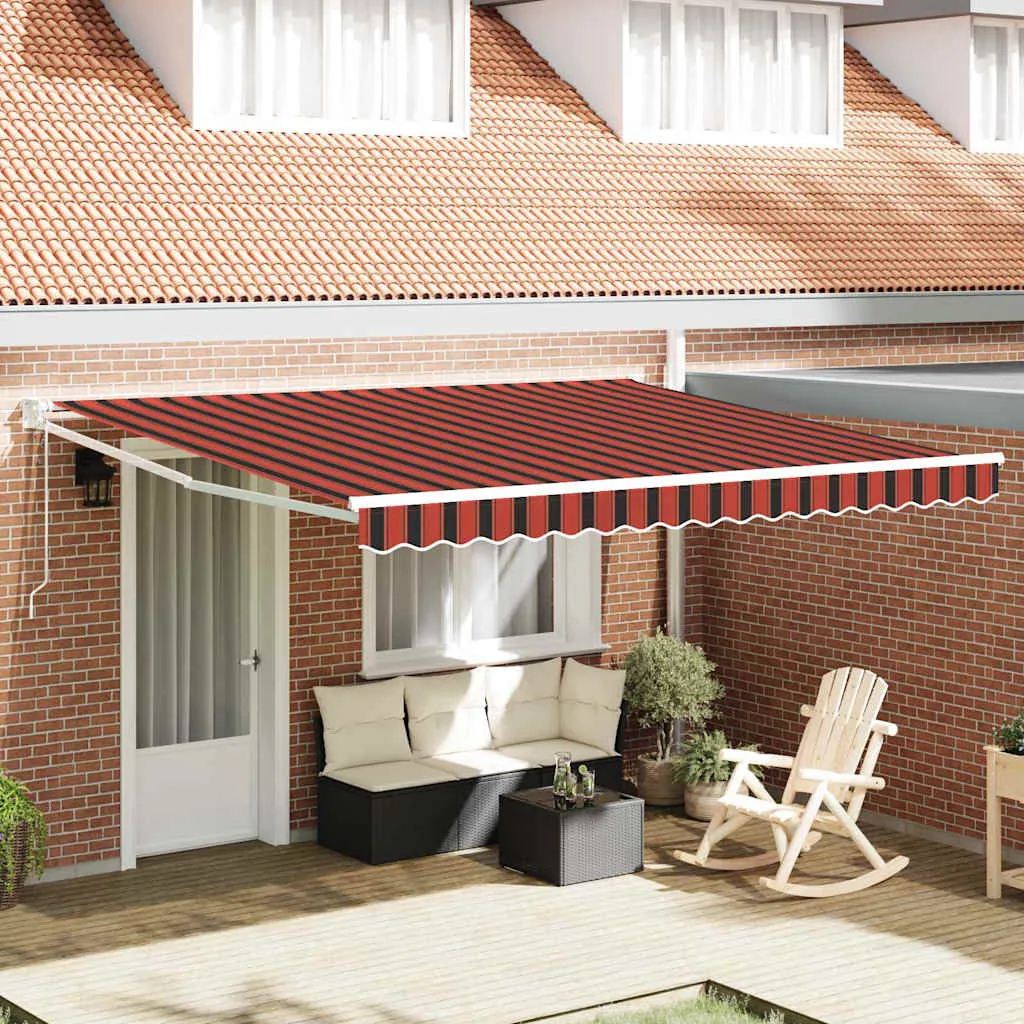 vidaXL Povlačivi tende Narančasta i smeđa 400 × 300 cm - Venlo