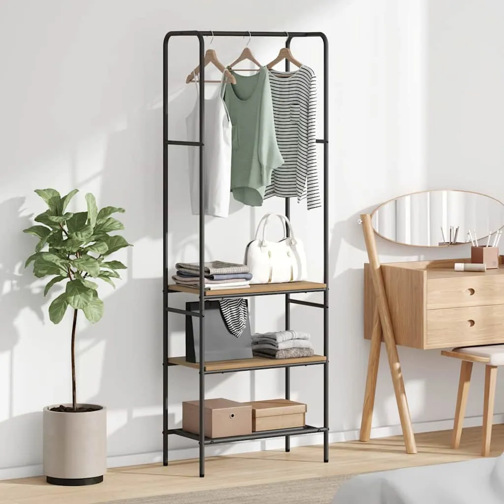 vidaXL Stalak za odjeću Umjetnički hrast 60 x 30 x 171 cm - Venlo