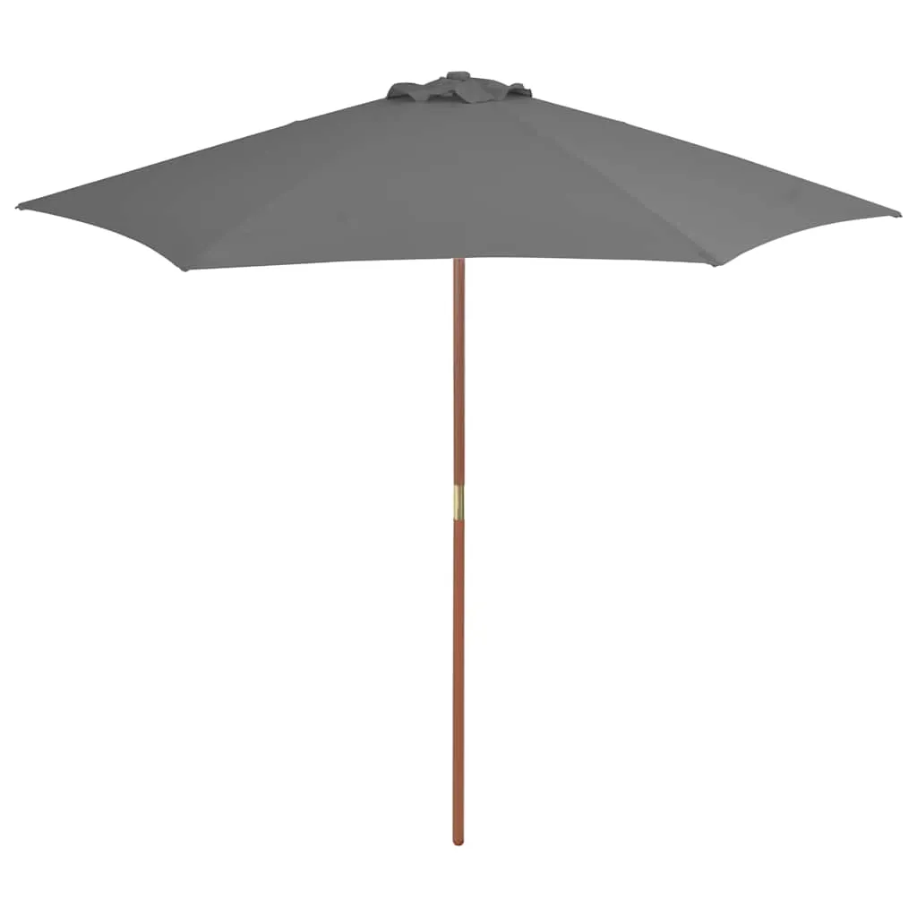 vidaXL Vanjski suncobran s drvenim stupom 270 cm antracit - Venlo