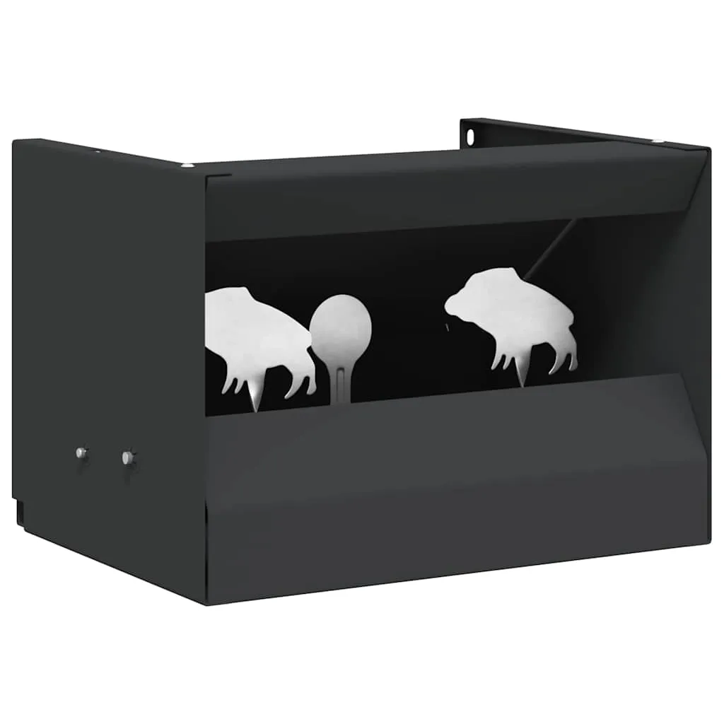 vidaxl kutija za zamku metaka crna 29 x 22 x 20 cm čelik - slika 1